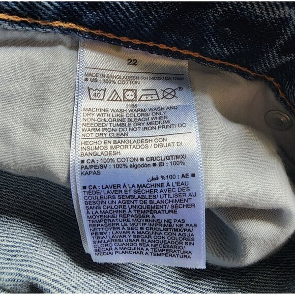 Old Navy Jeans Womens Plus Size 22 High Rise Slouchy Taper Blue Denim‎ New NWT - Picture 6 of 7